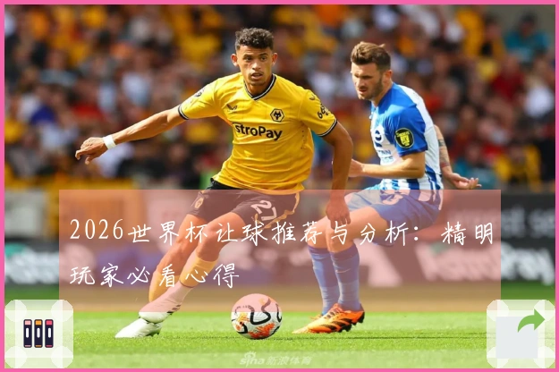 2026世界杯让球推荐与分析：精明玩家必看心得